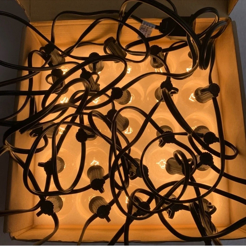 NWT💡 25’ CLEAR WATERPROOF IN/OUTDOOR PARTY PATIO POOL DECK CAMP LIGHT STRING